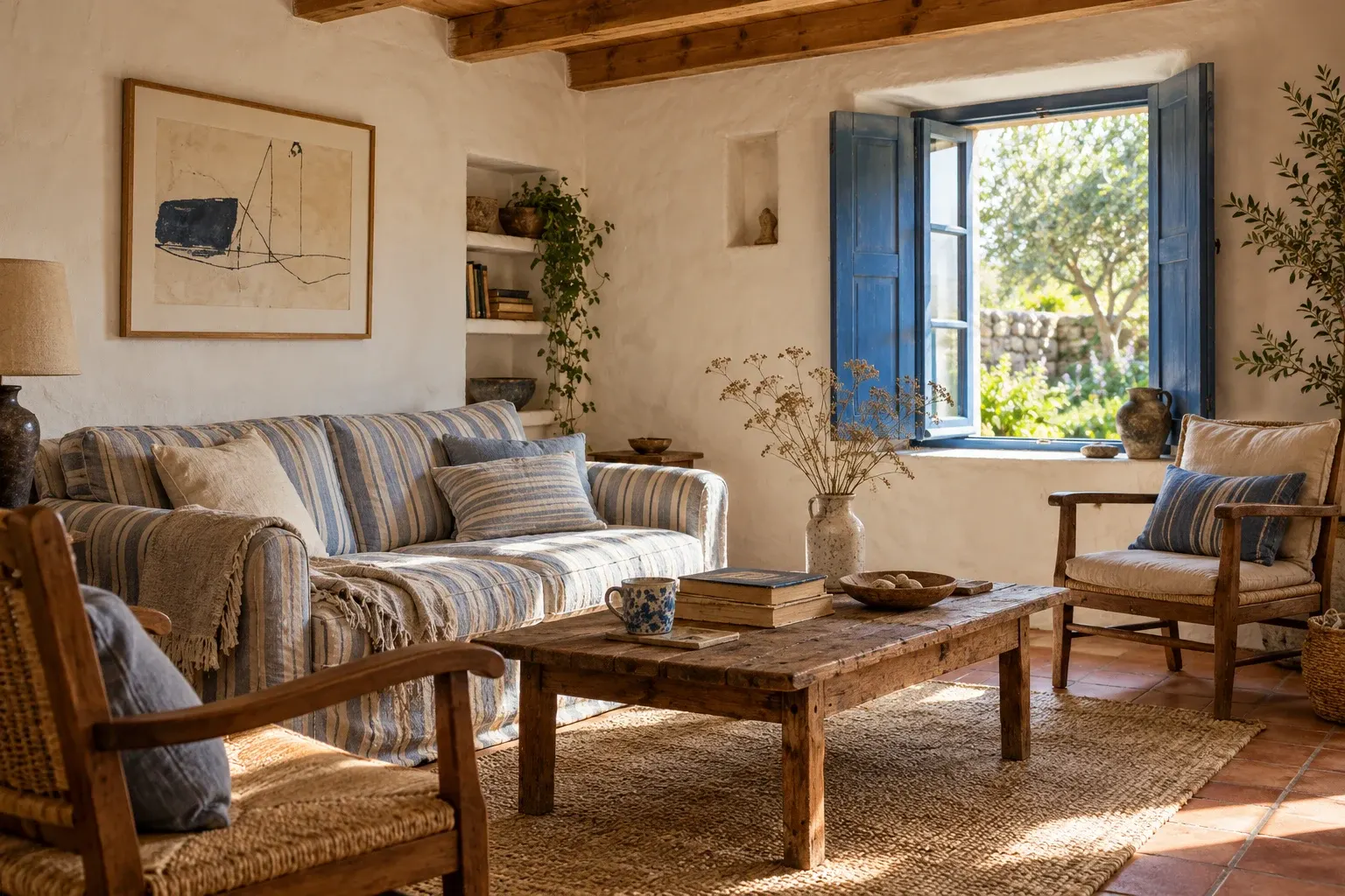 The shared living room, a quiet place to return to