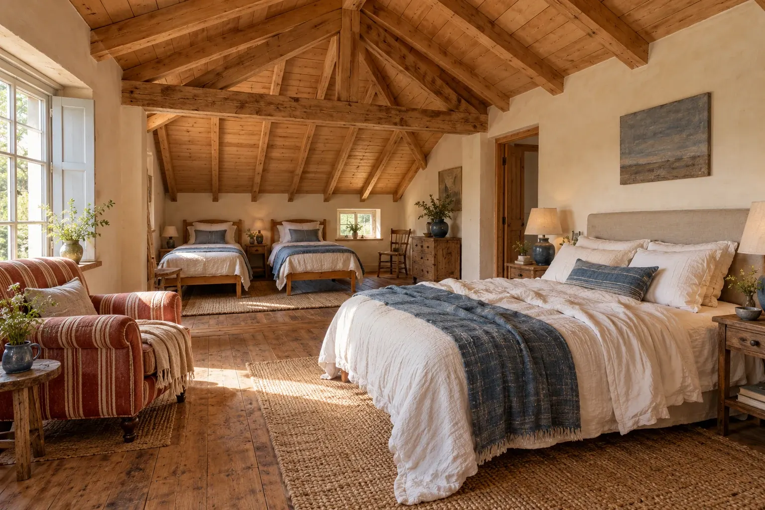 Loft Suite: Two sleeping zones, with a little more room to gather.